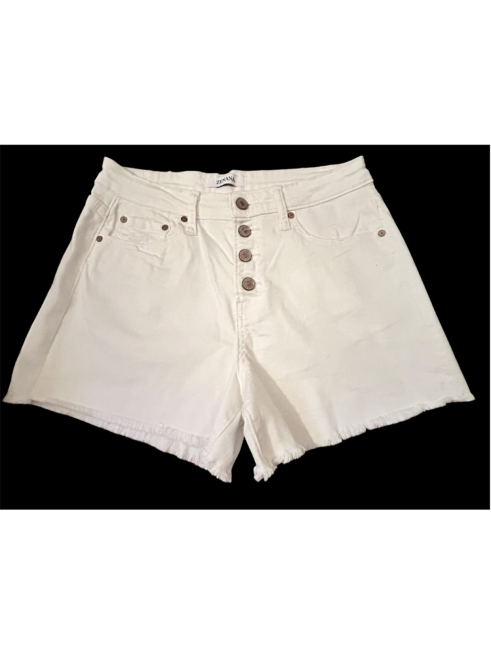 Women's ZENANA White Jean Shorts M